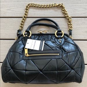MARC JACOBS Calfskin Quilted Stam Black